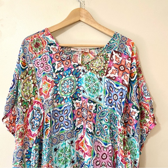 Nanette Lepore Swim Greek Tiles Goddess Caftan Coverup Small - Picture 5 of 12